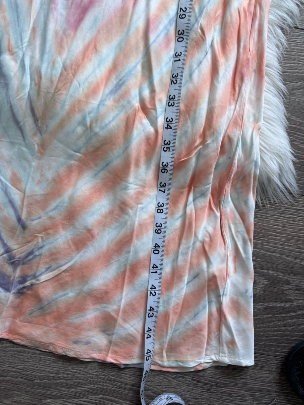 Young Fabulous & Broke satin sweetie plum  Pastel Tie-Dye slip dress - Picture 7 of 10